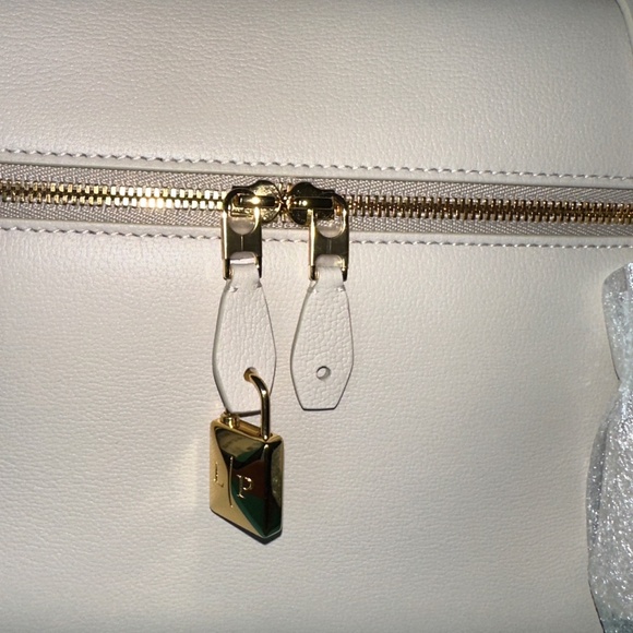 NEW Loro Piana Extra Bag L27 Linen Calf in Light Travertine/Sun Gold - Picture 13 of 15